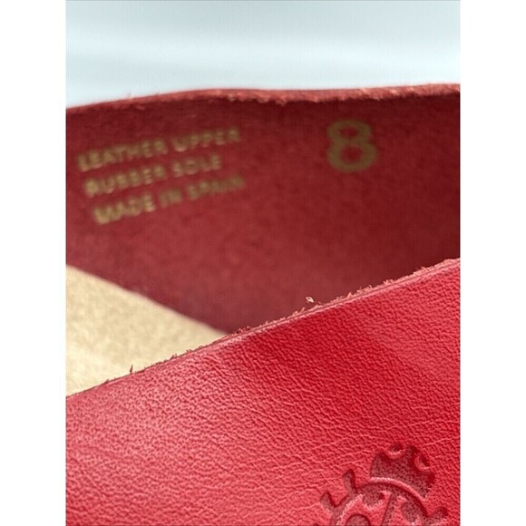 Yokono Red Strappy Leather wedge Sandals Women's size 8 EU 38.5M - Picture 5 of 10